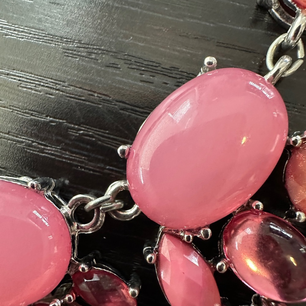 Pink & Orange Statement Necklace - Picture 6 of 11